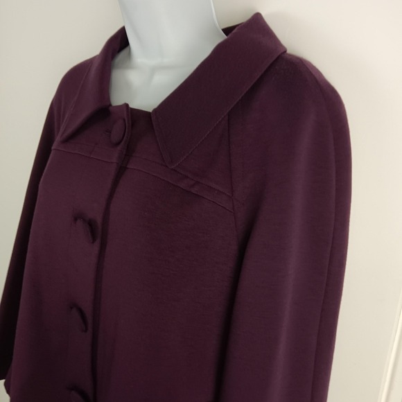ANTONIO MELANI Jackets & Blazers - Antonio Melani Jacket Womens 12 Purple Button Front Acrylic Blend Dressy Coat
